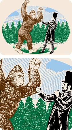 Bigfoot vs. Abe Lincoln