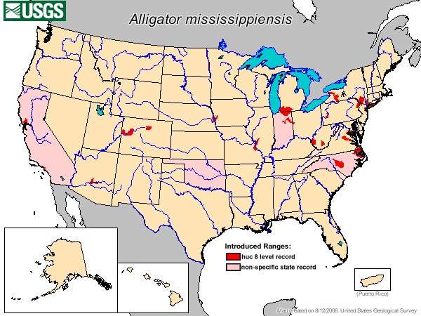 Alligator Habitat Map