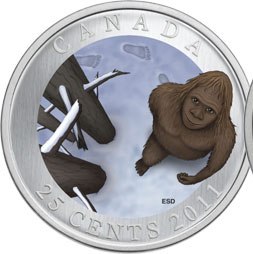 Canada 2011 Coloured Coin - Sasquatch
