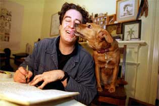 Richard Horne with Roo the dog