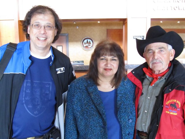 British Columbia Scientific Cryptozoology Club President John Kirk, his lovely wife Paula and Bob Gimlin. Photo credit Tom Yamarone