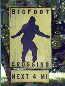 Bigfoot Crossing Sign