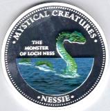 Cook Islands Nessie multi-colored silver-plated 1 Dollar coin