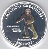 Cook Islands  Bigfoot multi-colored silver-plated 1 Dollar coin